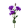 Zijden bloem "Eustoma" paars | 68cm