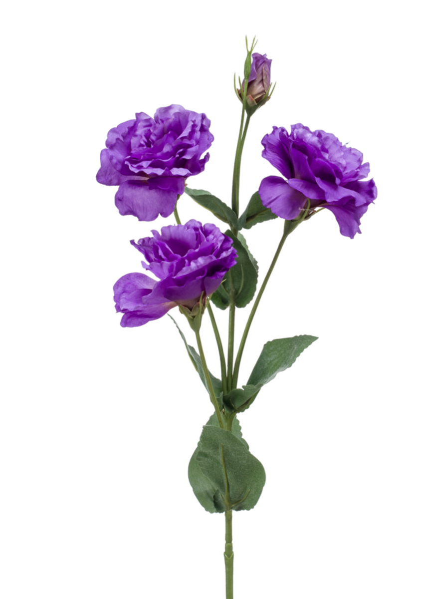 Zijden bloem "Eustoma" paars | 68cm