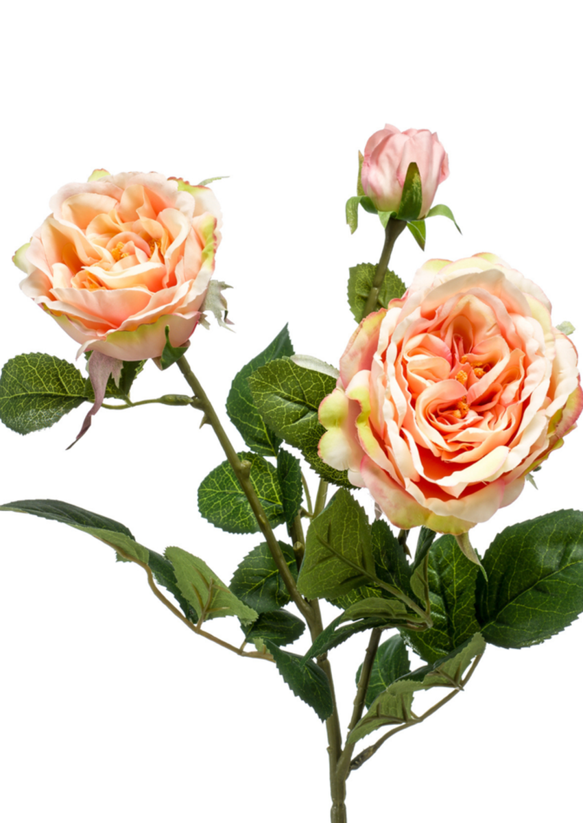 Zijden bloem "Rose" perzik / roze | 58cm