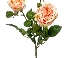 Zijden bloem "Rose" perzik / roze | 58cm