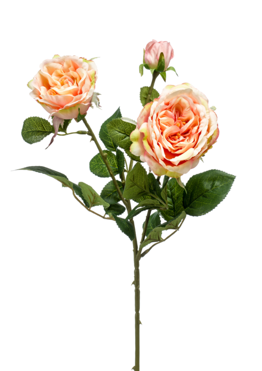 Zijden bloem "Rose" perzik / roze | 58cm