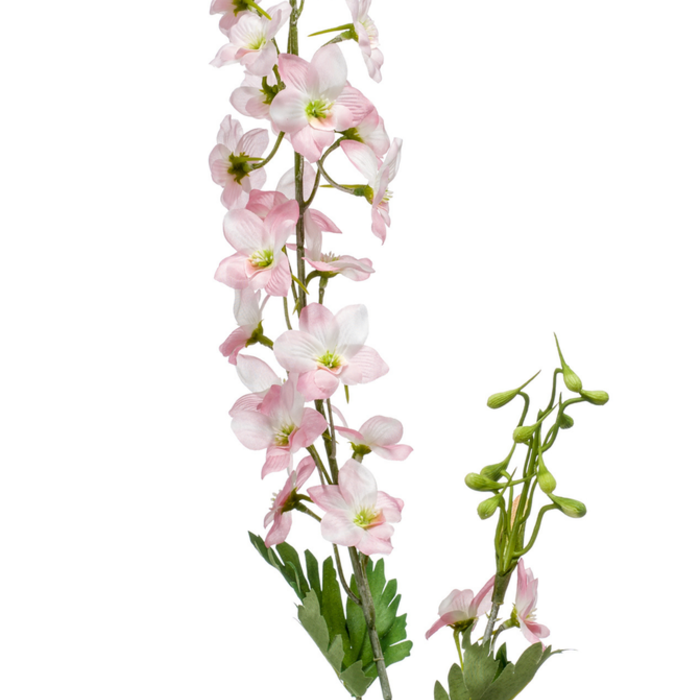 Zijden bloem "Delphinium" lichtroze | 77cm