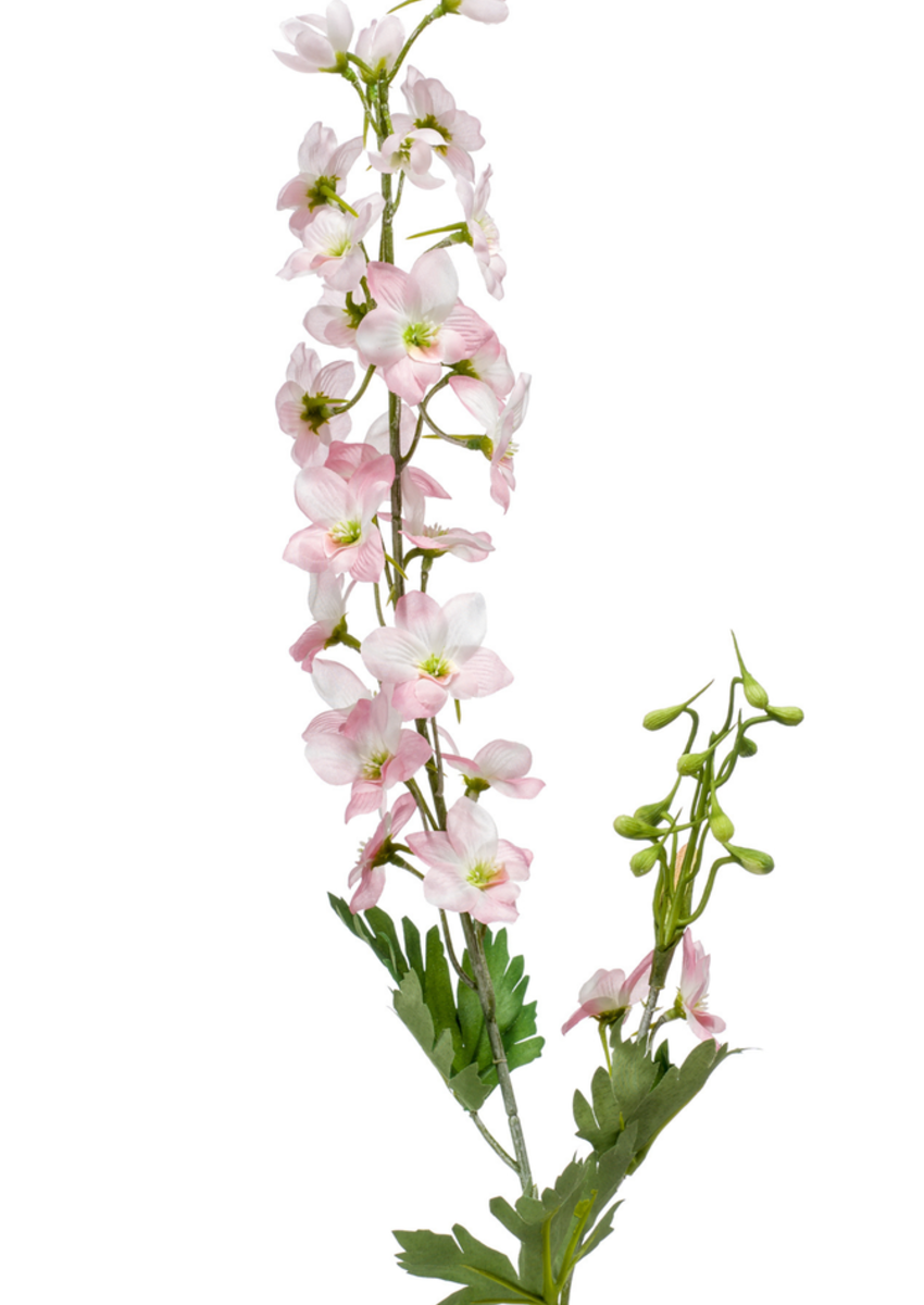 Zijden bloem "Delphinium" lichtroze | 77cm