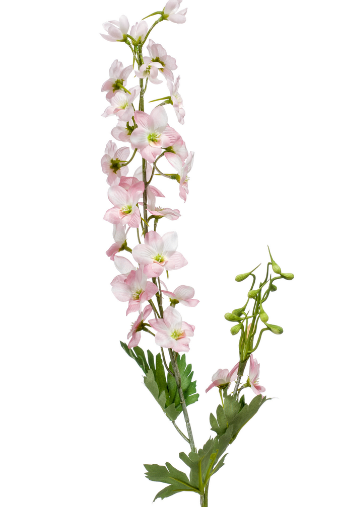Zijden bloem "Delphinium" lichtroze | 77cm
