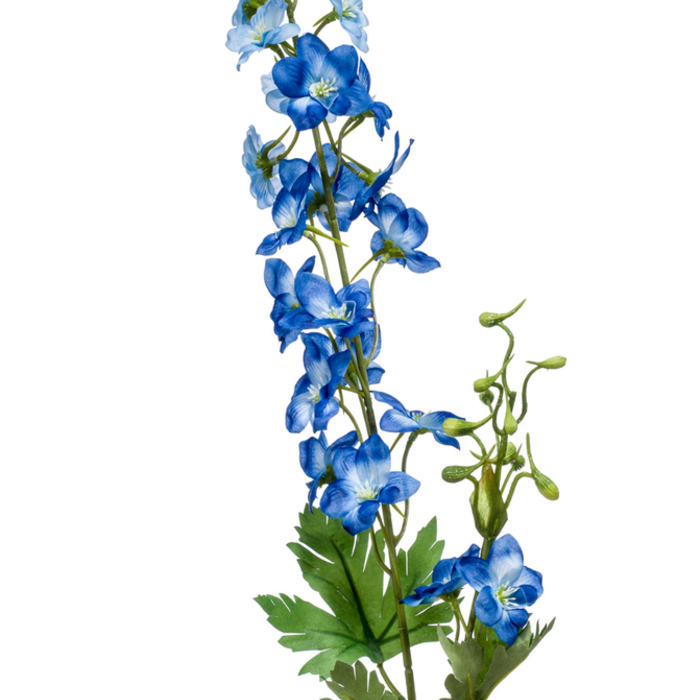 Zijden bloem "Delphinium" blauw | 77cm