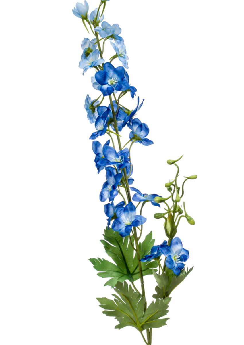 Zijden bloem "Delphinium" blauw | 77cm