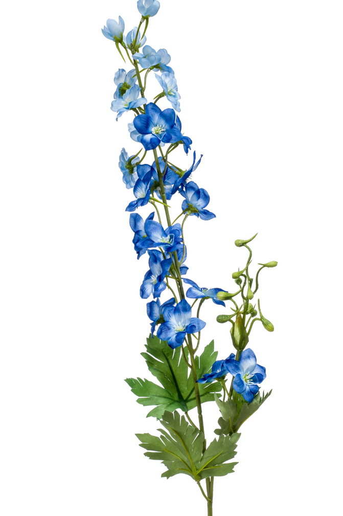 Zijden bloem "Delphinium" blauw | 77cm