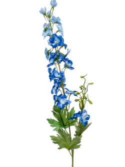 Zijden bloem "Delphinium" blauw | 77cm