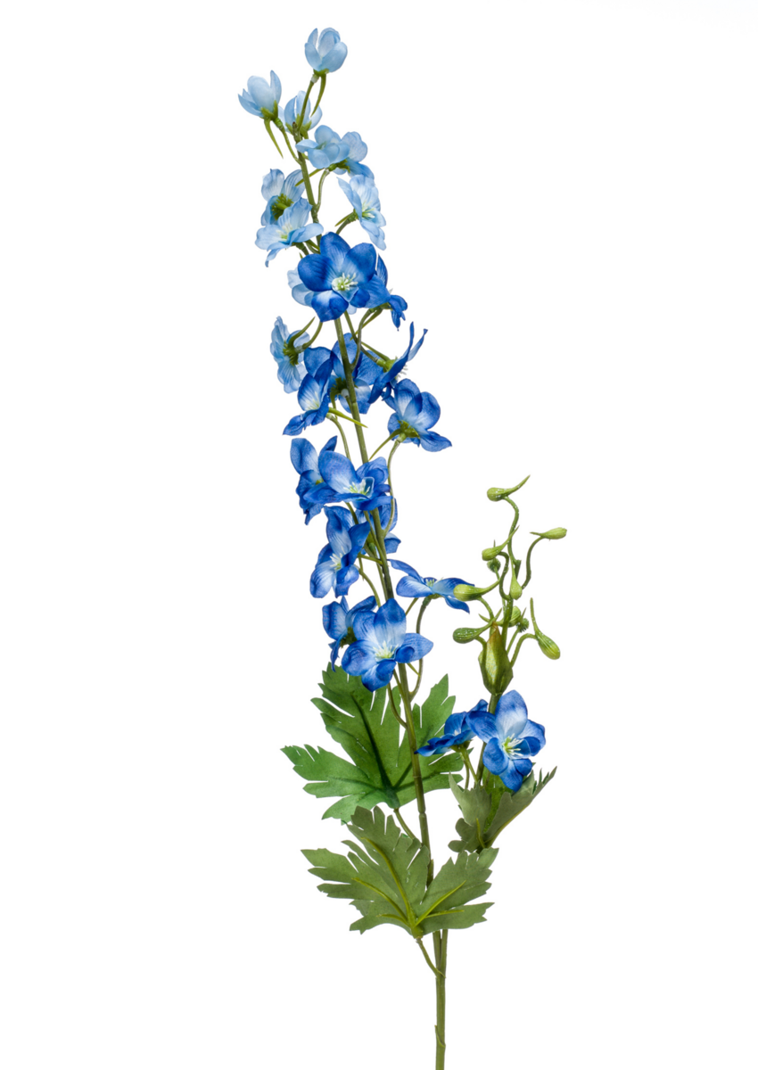 Zijden bloem "Delphinium" blauw | 77cm