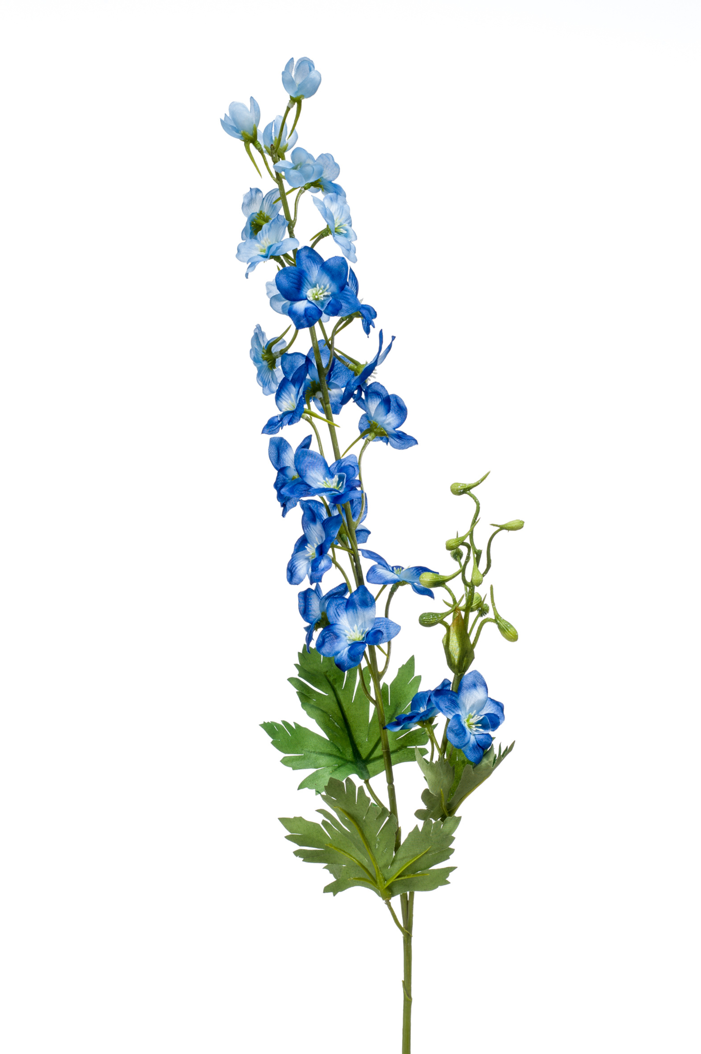 Zijden bloem "Delphinium" blauw | 77cm