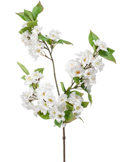 Zijden bloem "Appelbloesem" wit | 80cm