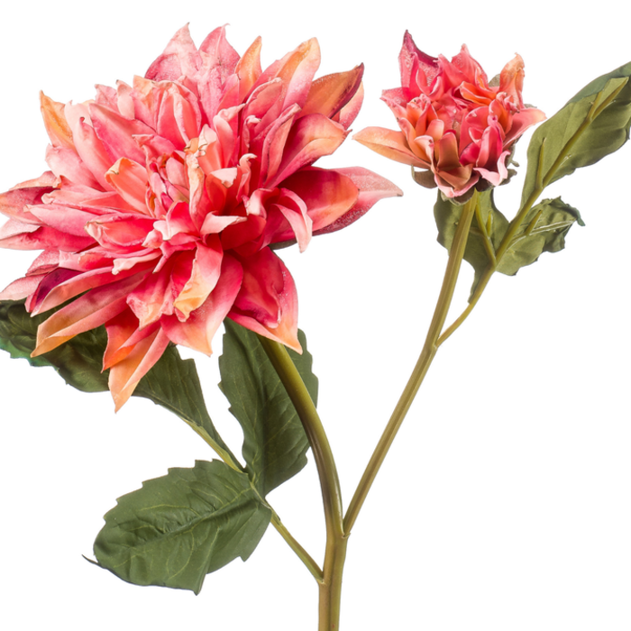 Zijden bloem "Dahlia" roze (gedroogde look) | 52cm
