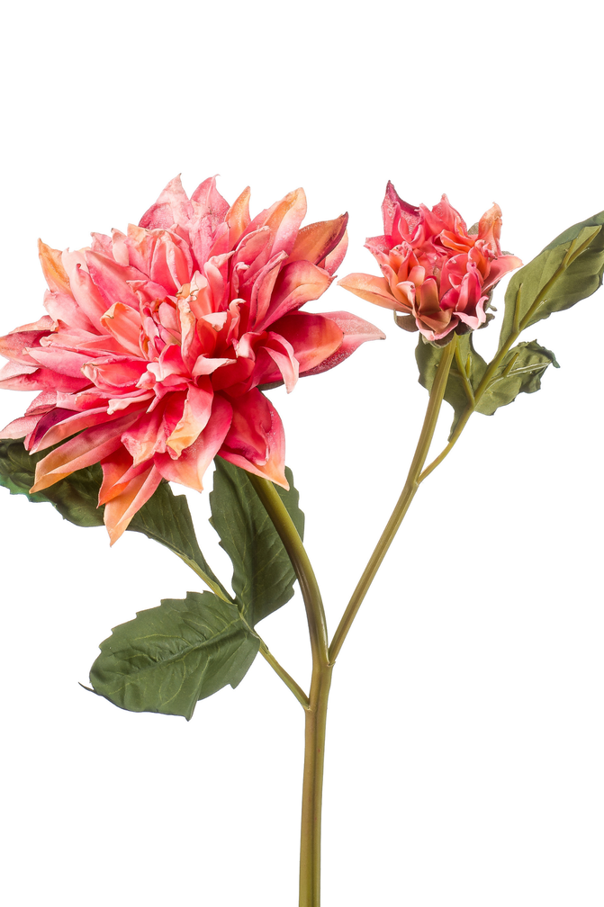 Zijden bloem "Dahlia" roze (gedroogde look) | 52cm