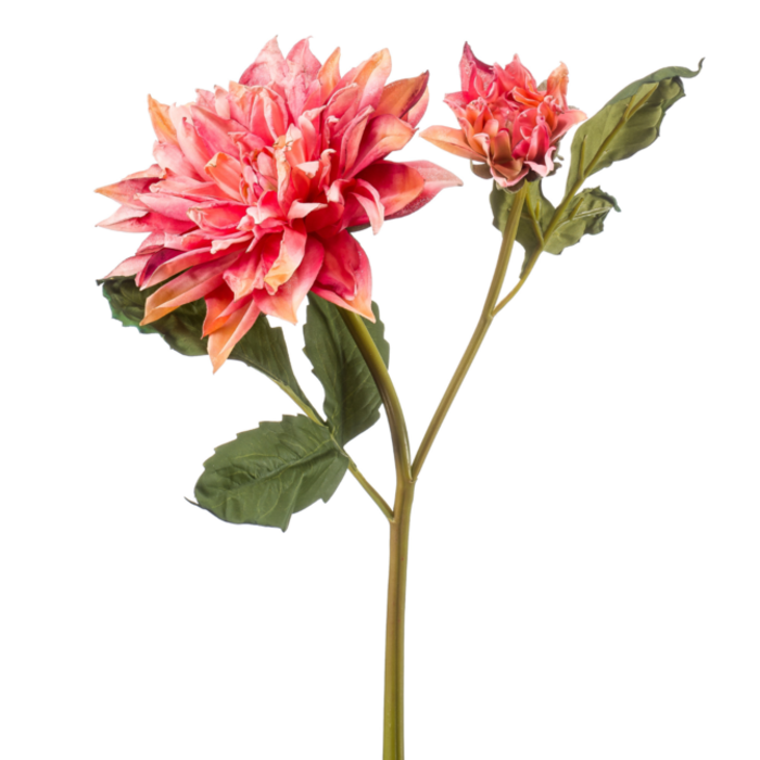 Zijden bloem "Dahlia" roze (gedroogde look) | 52cm