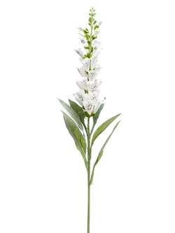 Zijden bloem "Digitalis" wit | 92cm