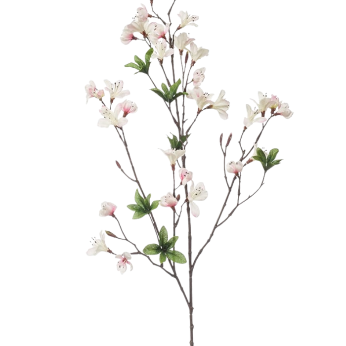 Zijden bloem "Azalea" créme | 90cm