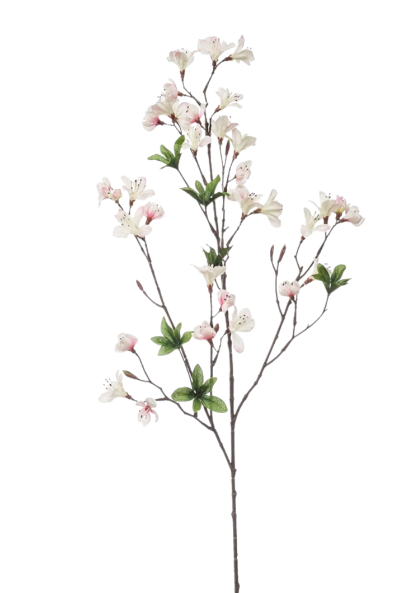 Zijden bloem "Azalea" créme | 90cm