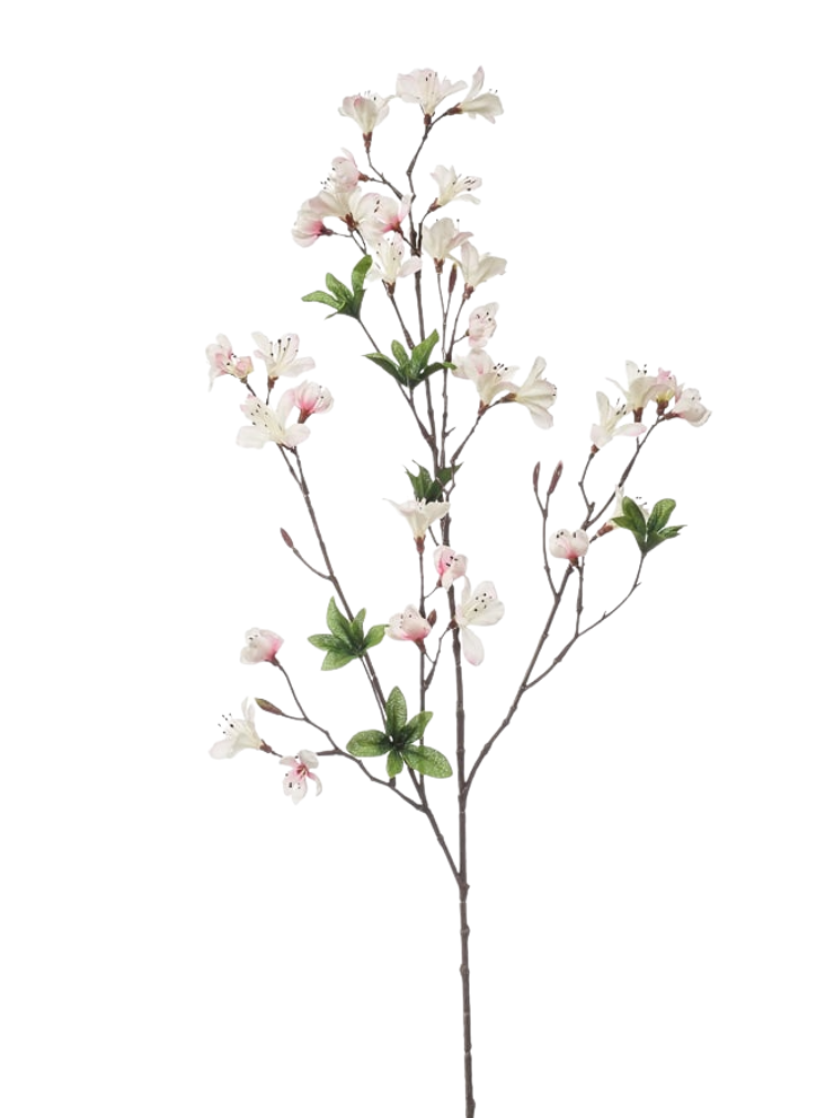 Zijden bloem "Azalea" créme | 90cm