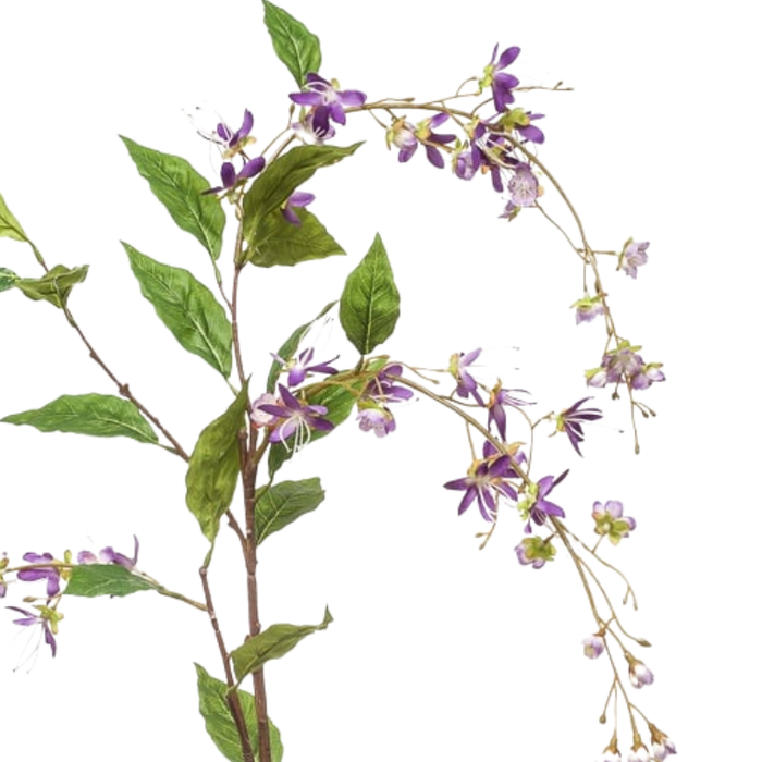 Zijden bloem "Hangende bloessem" paars | 125cm