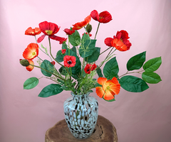 Zijden boeket "Poppy Love" | 60cm