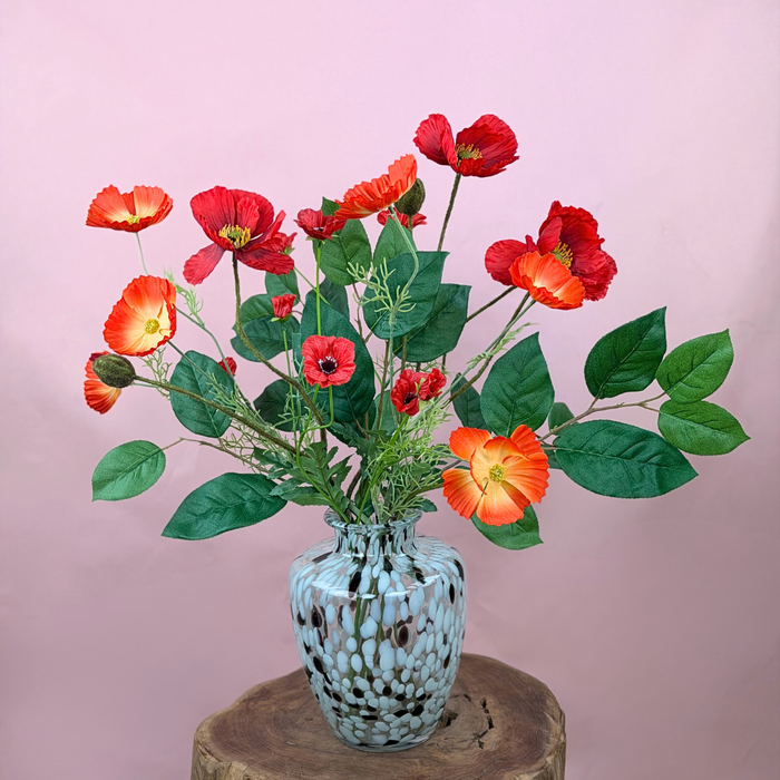 Zijden boeket "Poppy Love" | 60cm