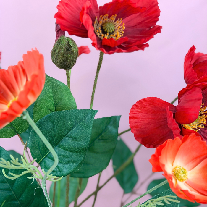Zijden boeket "Poppy Love" | 60cm