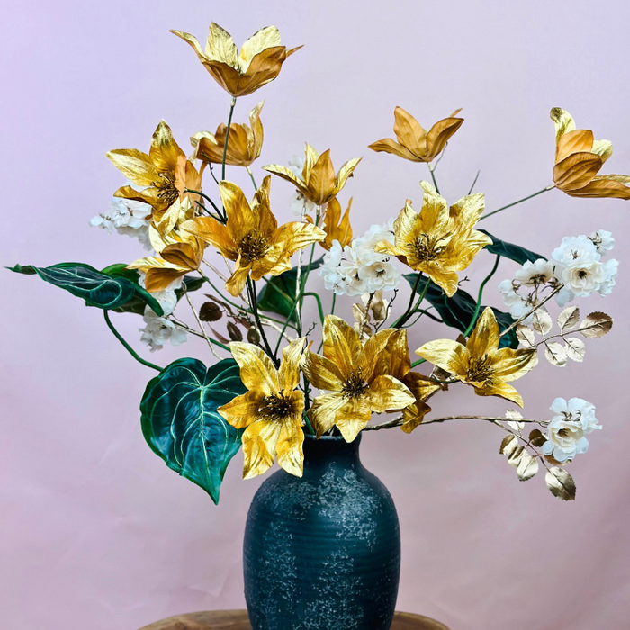 Zijden boeket "Golden Moon" | 60 cm