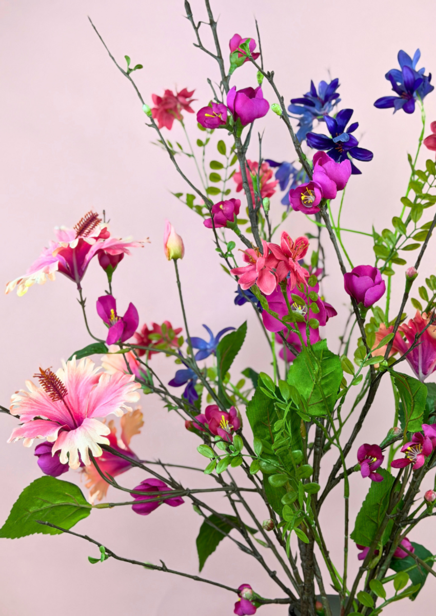 Zijden boeket "Sweet Blossom Storm" | 90 cm