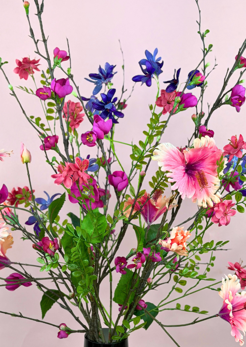 Zijden boeket "Sweet Blossom Storm" | 90 cm