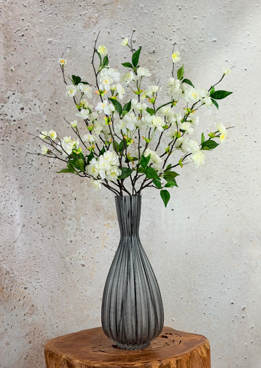 Zijden boeket "Perzik bloessem" - inclusief vaas | 80cm