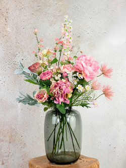 Zijden boeket "Lovely Pink" | 75cm