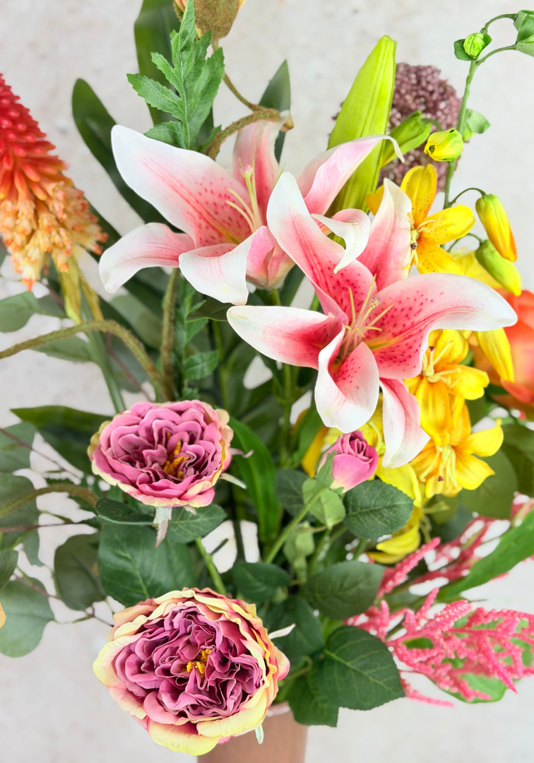 Zijden boeket "Rainbow Mayhem" | 95cm