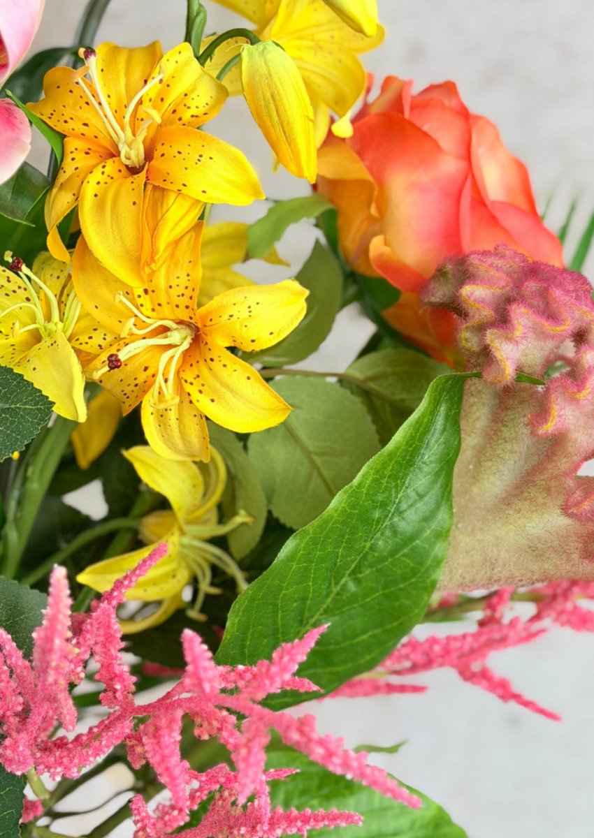 Zijden boeket "Rainbow Mayhem" | 95cm