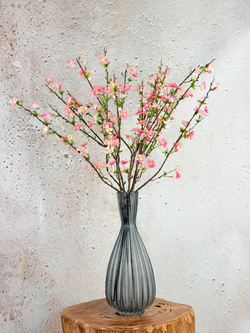 Zijden boeket "Appel Bloesem" - incl. stijlvolle vaas | 85cm