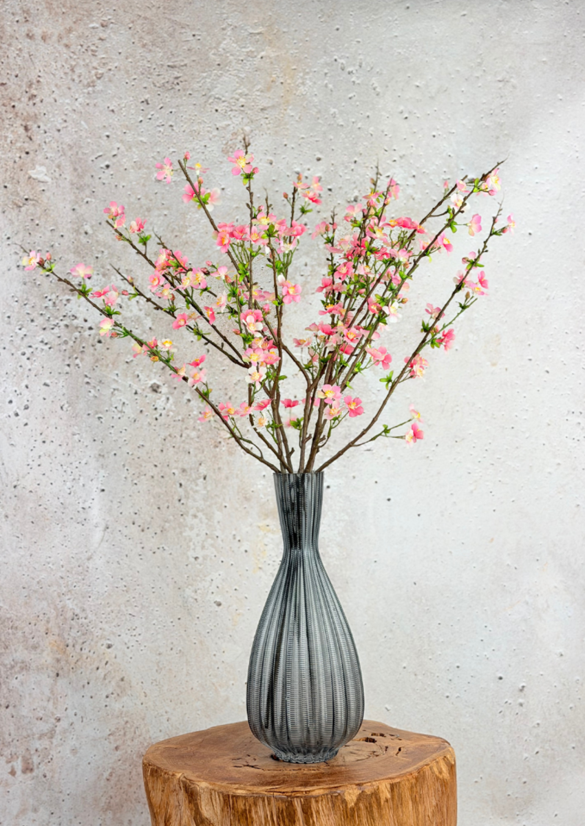 Zijden boeket "Appel Bloesem" - inclusief stijlvolle vaas | 85cm