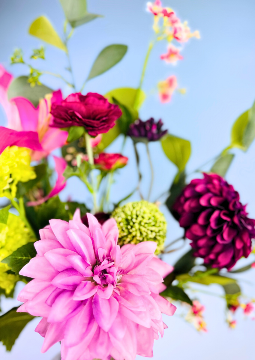 Zijden boeket "Oma's Bloementuin" | 80 cm