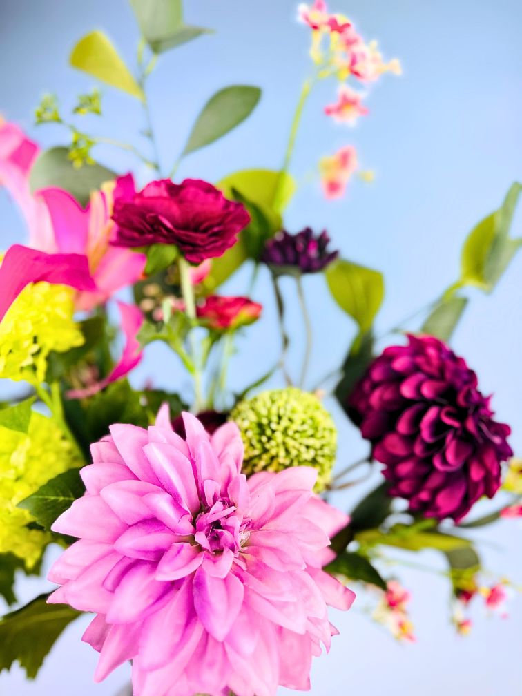 Zijden boeket "Oma's Bloementuin" | 80 cm