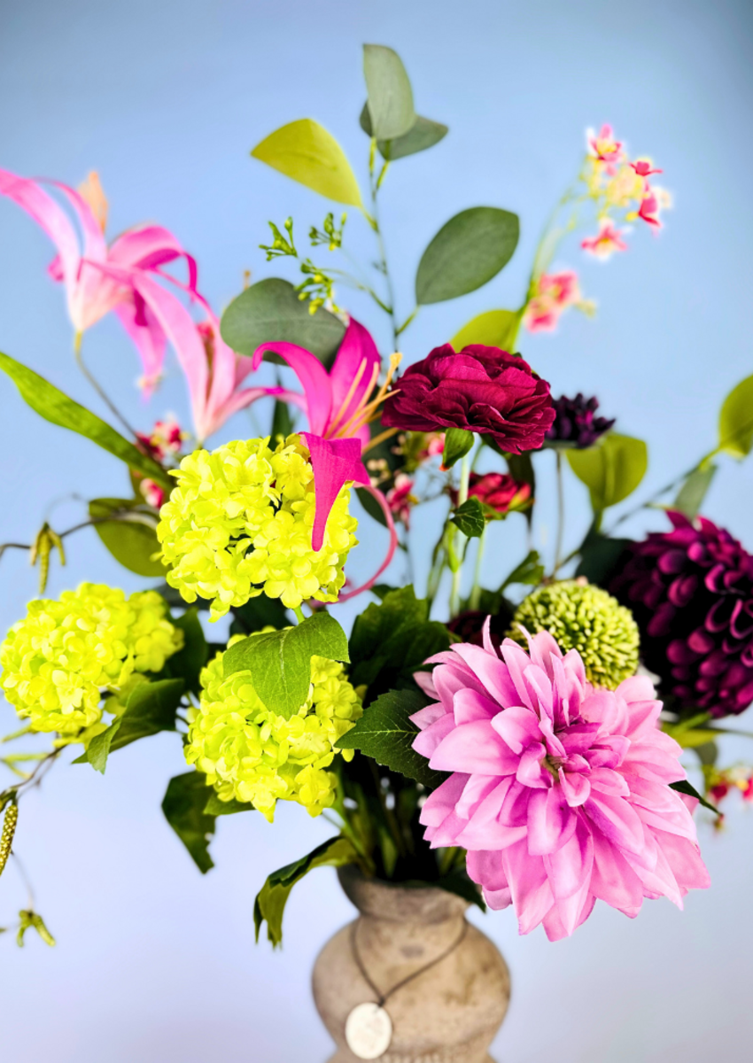 Zijden boeket "Oma's Bloementuin" | 80 cm