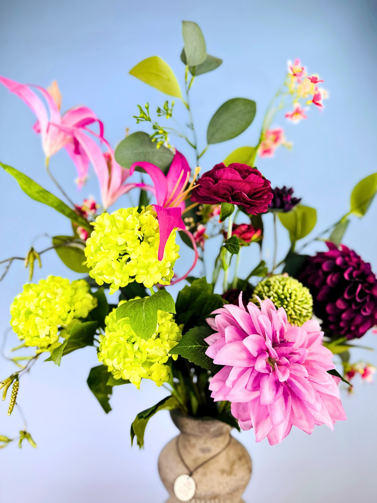 Zijden boeket "Oma's Bloementuin" | 80 cm