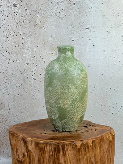 Luxe betonnen vaas - groen | 35 cm