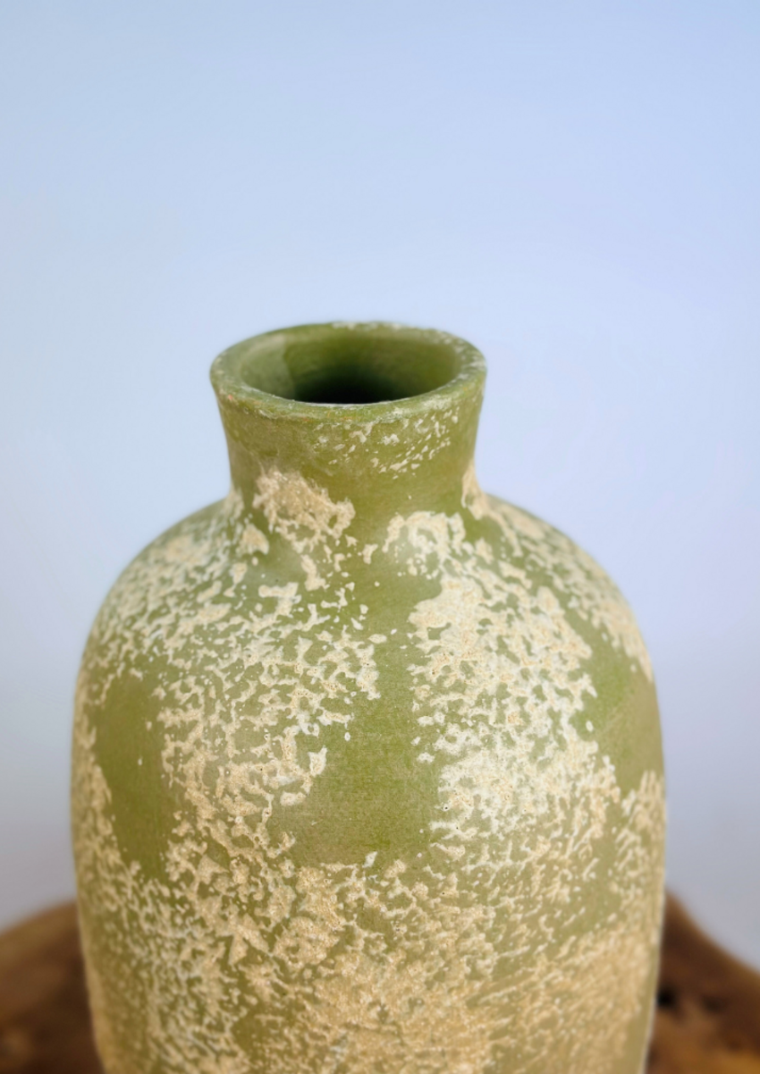 Luxe betonnen vaas - groen | 35 cm