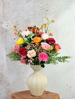 Zijden boeket "Rosie's Blaze" | 50cm