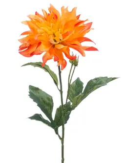 Zijden bloem "Dahlia" oranje | 60 cm