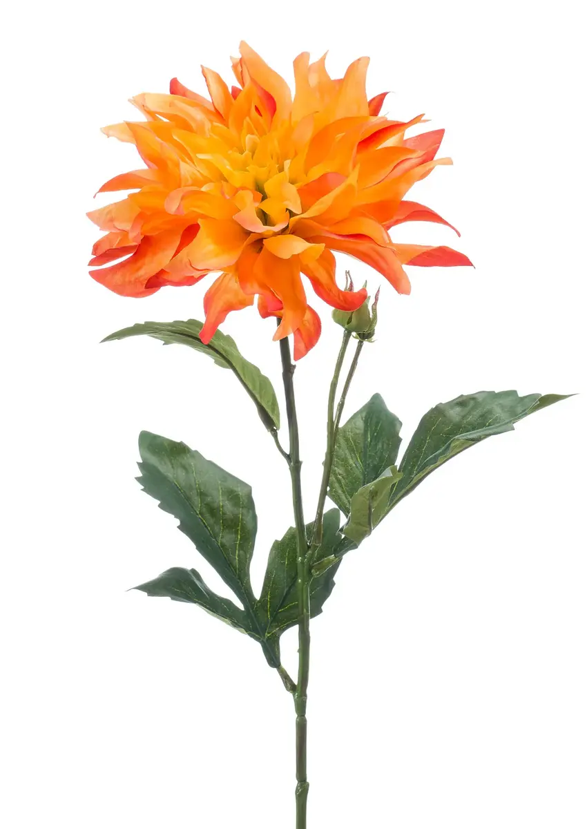 Zijden bloem "Dahlia" oranje | 60 cm