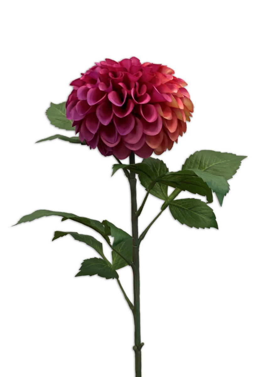 Zijden bloem "Dahlia" Pompom roze | 74 cm