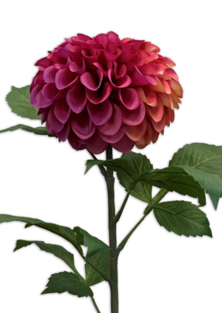 Zijden bloem "Dahlia" Pompom roze | 74 cm