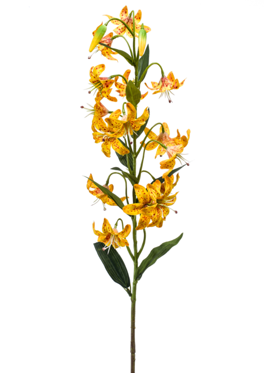 Zijden bloem "Lilly" geel | 80 cm