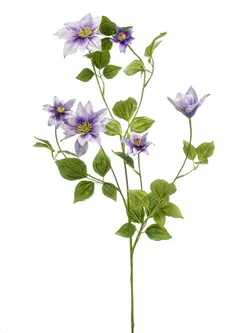 Zijden bloem "Clematis" paars | 110 cm