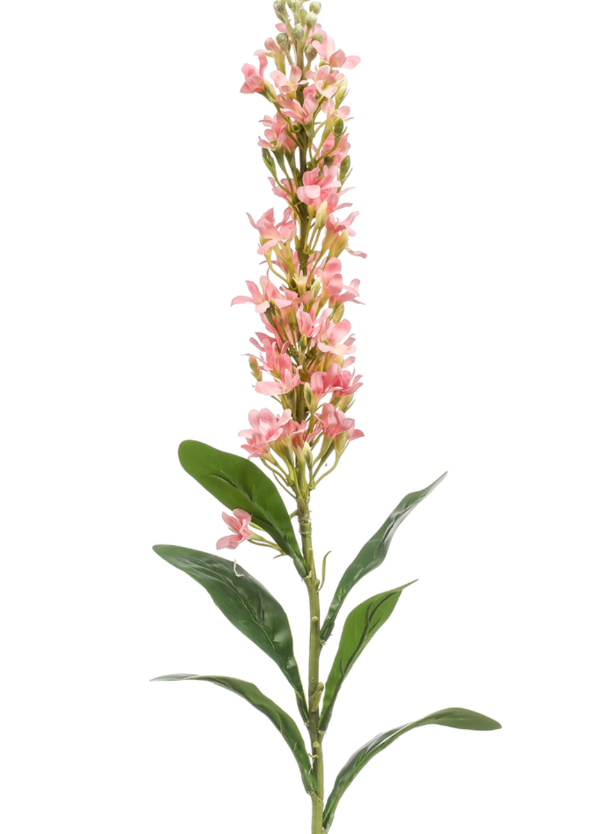 Zijden bloem "Matthiola" roze | 97 cm