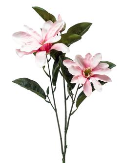 Zijden bloem "Magnolia" roze | 80 cm